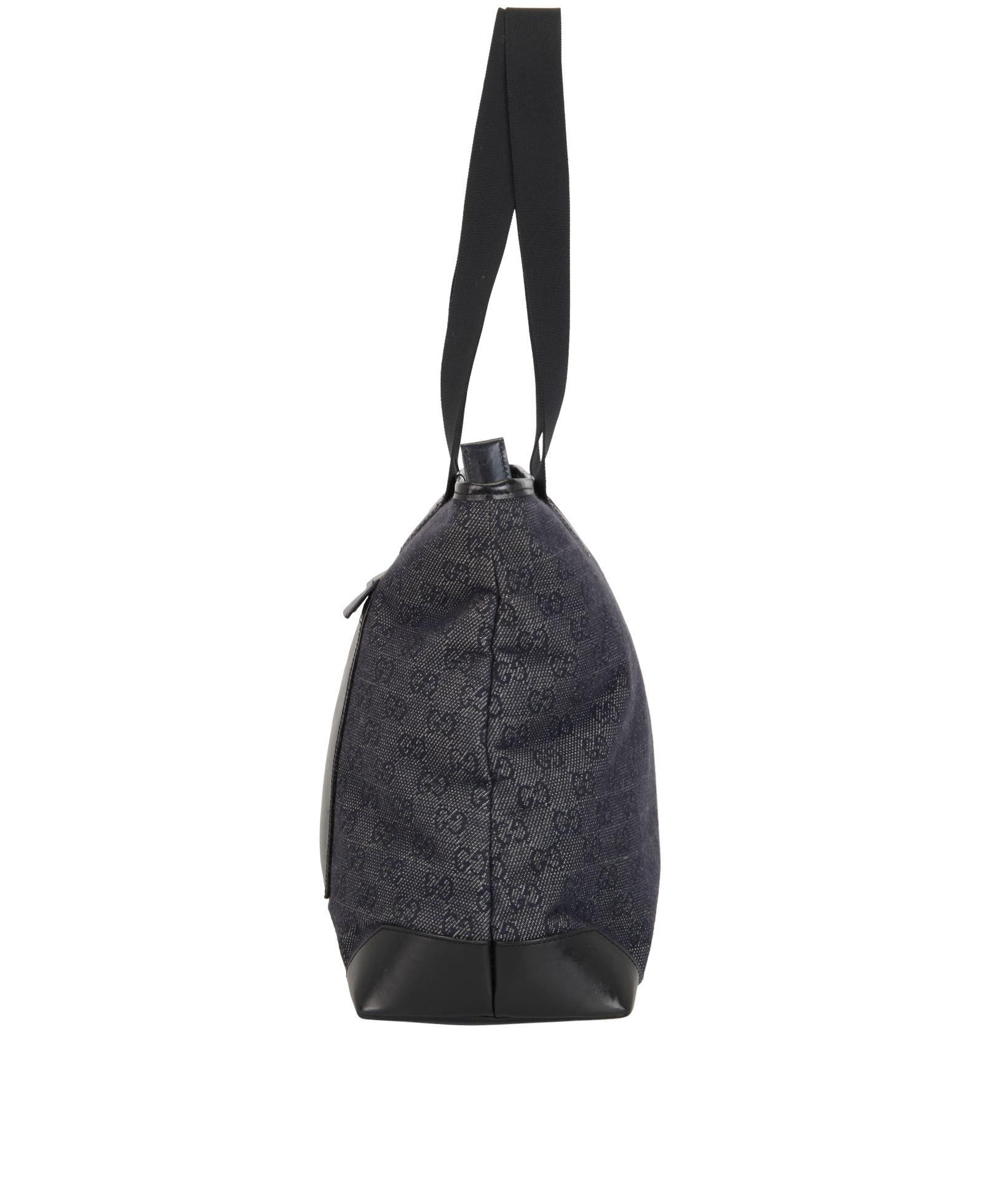 GG Zip Tote, &pound;175, Handbags, Black/Grey, Canvas/Leather, Bottom view